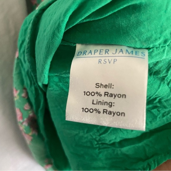 Draper James RSVP Womens Green Floral One Shoulder Ruffle Front Dress Size Small - Picture 8 of 9